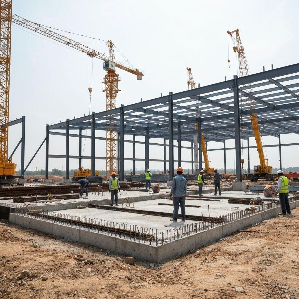 Construcción de estructura metálica industrial